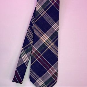 EUC Land’s End plaid Cotton Neck Tie
